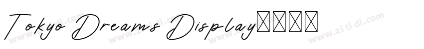 Tokyo Dreams Display字体转换